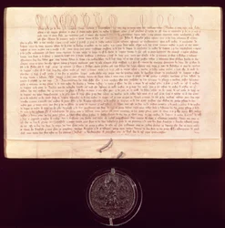 Lettres patentes accordées à la Vénérable Compagnie des Drapiers, 1438-9